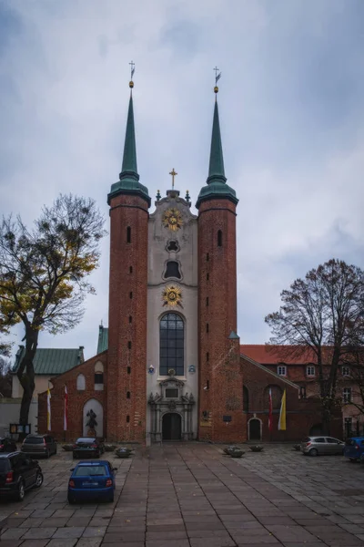 Μπροστά Άποψη Του Διάσημου Καθεδρικού Ναού Στην Oliwa Νοέμβριος 2021 — Φωτογραφία Αρχείου