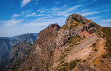 Pico do Arieiro Dağı, Madeira Adası, Portekiz. Ekim 2021