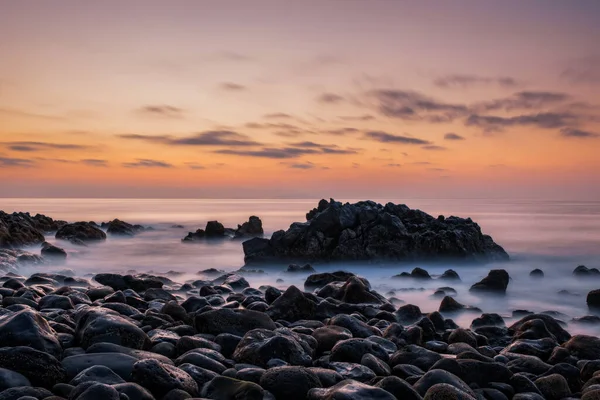 Sunrise Reis Magos Beach Canico Madeira Portugal October 2021 — Stock Photo, Image