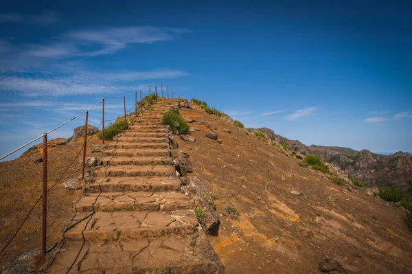 Stairway Heaven Hiking Pico Arieiro Pico Ruivo October 2021 — Foto de Stock