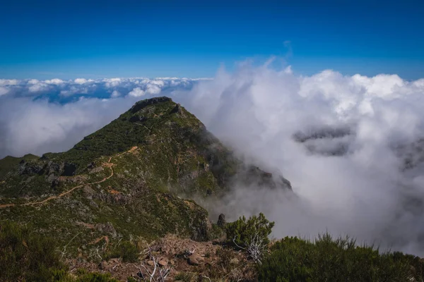 View Pico Ruivo Peak Refuge Achada Teixeira Area Madeira Island — Stock Photo, Image