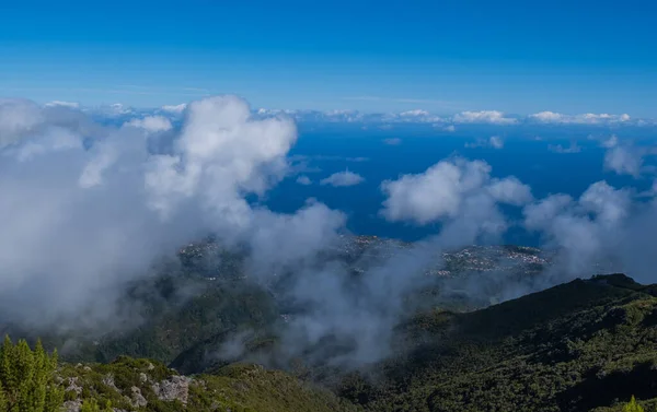 Panoramic View Pico Ruivo Peak Refuge Achada Teixeira Area Madeira —  Fotos de Stock