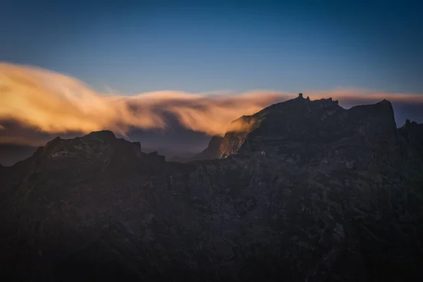 Curral Das Freiras Tal Der Nonnen Bei Sonnenuntergang Madeira Portugal — Stockfoto