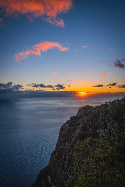 Sunset View Viewpoint Cabo Girao Madeira Island Portugal October 2021 — Stock Photo, Image