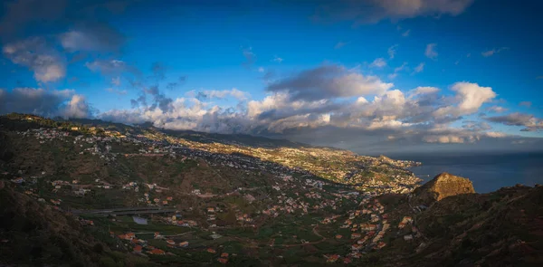 Vista Superior Panorámica Funchal Atardecer Madeira Portugal Octubre 2021 — Foto de Stock