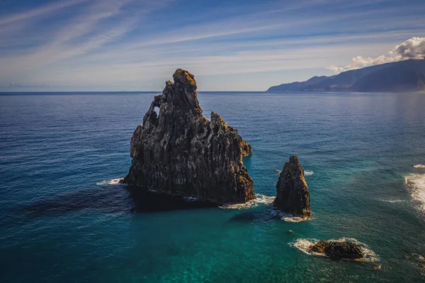 View Ilheus Ribeira Janela Rock Islets Clear Blue Sky Rocks — Stok fotoğraf
