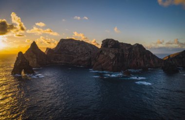 The peninsula St. Lawrence or Ponta de Sao Lourenco in the north-east of Madeira, viewpoint Miradouro da Ponta do Rosto, Portugal. October 2021