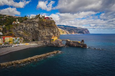 Ponta do Sol at afternoon. Aerial drone picture. Madeira, Portugal. October 2021