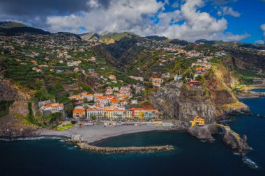 Ponta do Sol at afternoon. Aerial drone picture. Madeira, Portugal. October 2021