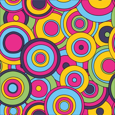 psychedelic daireler seamless modeli
