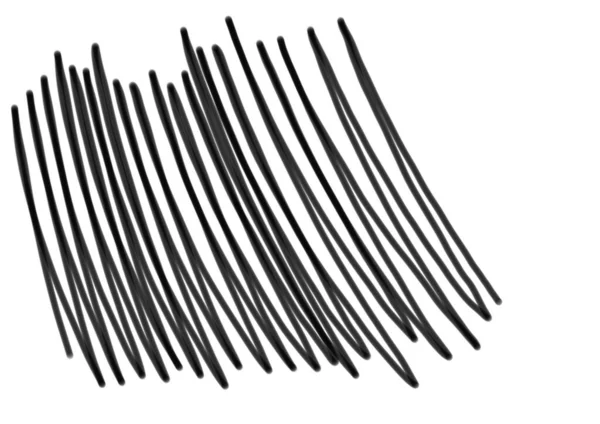 Abstract Organic Hand Drawn Black Minimal Line Doodle Easy Graphic — Vetor de Stock