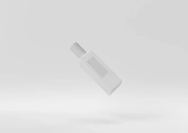 Kreative Minimalpapier Idee Konzept Weiße Kosmetik Mit Weißem Hintergrund Renderer — Stockfoto