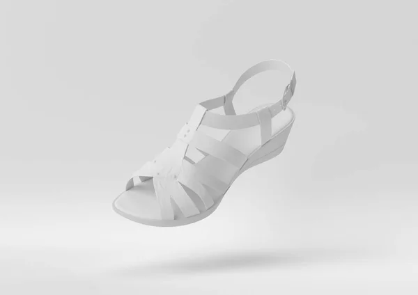 Creativa Idea Papel Mínimo Zapato Concepto Blanco Con Fondo Blanco — Foto de Stock