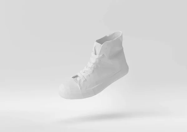 Δημιουργική Ελάχιστη Ιδέα Για Χαρτί Έννοια Λευκό Παπούτσι Λευκό Φόντο — Φωτογραφία Αρχείου