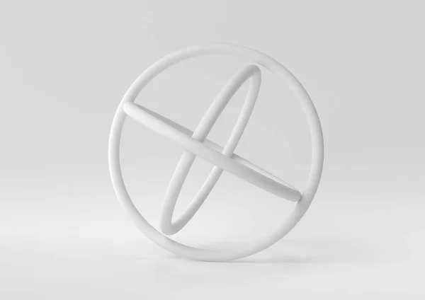 Λευκό Αφηρημένο Γεωμετρικό Σχήμα Λευκό Φόντο Ελάχιστη Ιδέα Δημιουργική Μονόχρωμη — Φωτογραφία Αρχείου