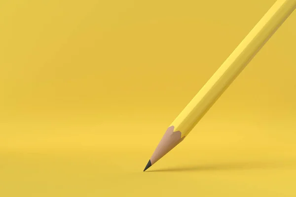 White Pencil Drawing Line White Background Minimal Concept Idea Creative — Stock Photo, Image