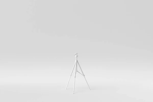 Тринога Білому Тлі Мінімальна Концепція Монохромний Візуалізація — стокове фото