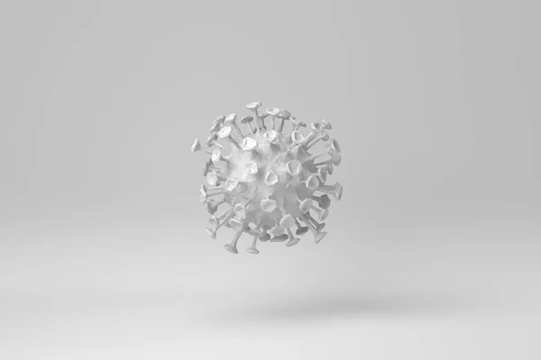 Virus Různé Druhy Virů Nemoc Bakterie Koronavirus Bílém Pozadí Minimální — Stock fotografie
