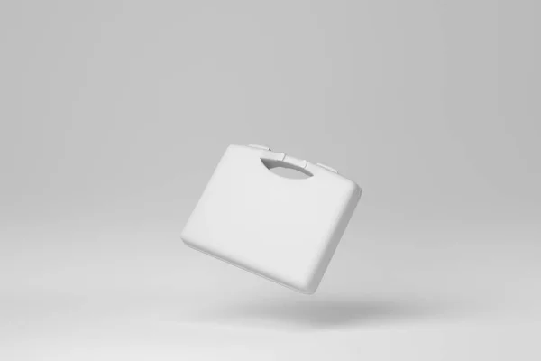 Pudełko Narzędzia Izolowane Białym Tle Minimalna Koncepcja Monochromatyczne Renderowanie — Zdjęcie stockowe