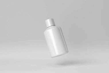 Cilt bakımı ürün sunumu için beyaz arka planda kozmetik ürün görüntüsü. 3 Boyutlu Hazırlama.