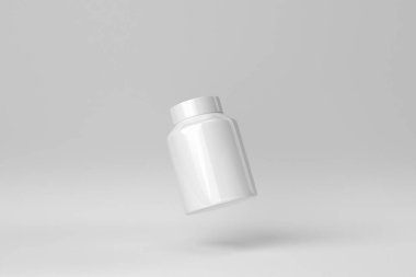 Cilt bakımı ürün sunumu için beyaz arka planda kozmetik ürün görüntüsü. 3 Boyutlu Hazırlama.