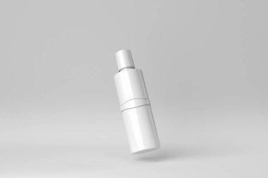 Cilt bakımı ürün sunumu için beyaz arka planda kozmetik ürün görüntüsü. 3 Boyutlu Hazırlama.