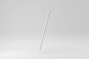 Beyaz arka planda kalem. Tasarım Şablonu, Mock up up. 3 Boyutlu Hazırlama.