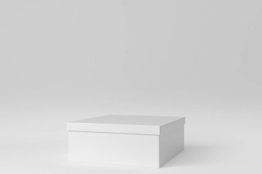 Beyaz arka planda paketleme kutuları. Tasarım Şablonu, Mock up up. 3 Boyutlu Hazırlama.