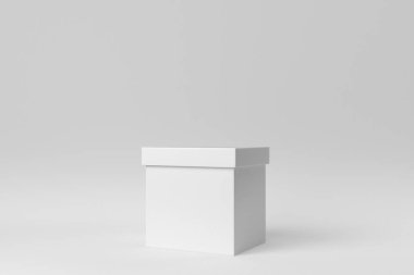 Beyaz arka planda paketleme kutuları. Tasarım Şablonu, Mock up up. 3 Boyutlu Hazırlama.