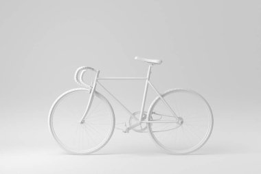 Beyaz arka planda yol bisikleti. Tasarım Şablonu, Mock up up. 3 Boyutlu Hazırlama.