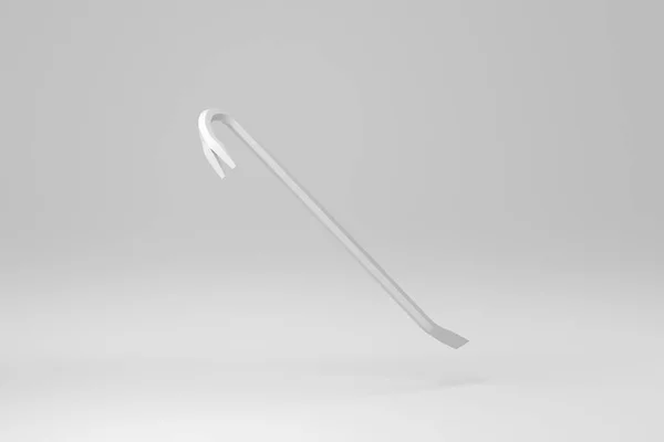 Crowbar Isolé Sur Fond Blanc Concept Minimal Monochrome Rendu — Photo
