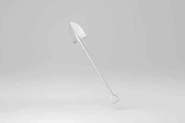 Schep Geïsoleerd Witte Achtergrond Minimaal Concept Monochroom Weergave — Stockfoto