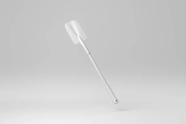 Shovel Isolated White Background Minimal Concept Monochrome Render — Stock Photo, Image