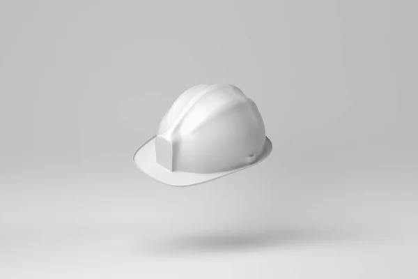 Veiligheidshelm Geïsoleerd Witte Achtergrond Minimaal Concept Monochroom Weergave — Stockfoto