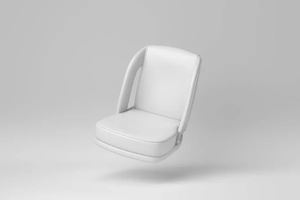 Asiento Coche Aislado Sobre Fondo Blanco Concepto Mínimo Monocromo Renderizado — Foto de Stock