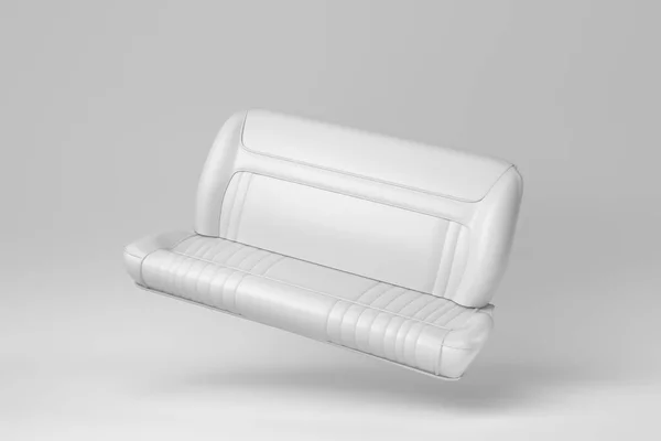 Автомобільне Сидіння Ізольоване Білому Тлі Мінімальна Концепція Монохромний Візуалізація — стокове фото