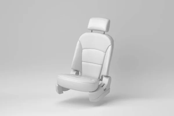Автомобільне Сидіння Ізольоване Білому Тлі Мінімальна Концепція Монохромний Візуалізація — стокове фото
