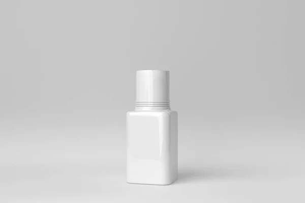 化妆品展示在白色背景上 用于护肤产品的展示 3D渲染 — 图库照片