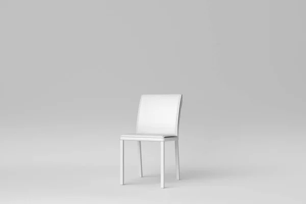 White Modern Chair White Background Minimal Concept Render — Stock Photo, Image