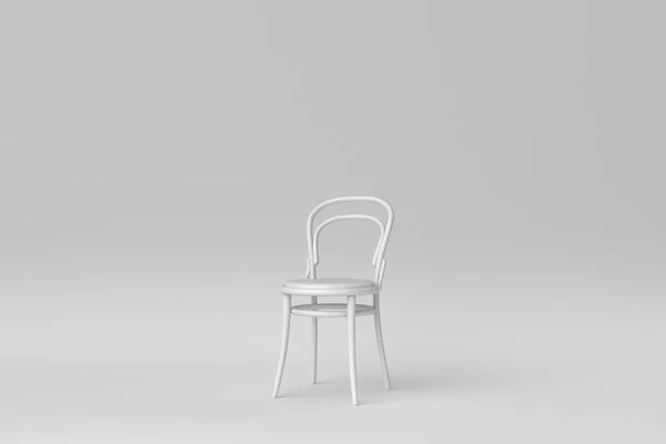 White Modern Chair White Background Minimal Concept Render — Stock Photo, Image