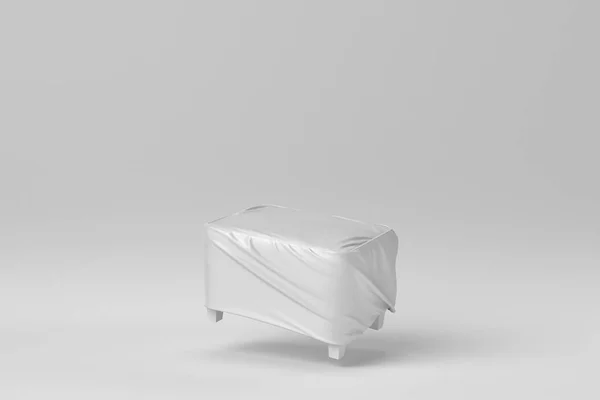 Άνετο Μαλακό Καρέκλες Λευκό Φόντο Ελάχιστη Έννοια Απόδοση — Φωτογραφία Αρχείου
