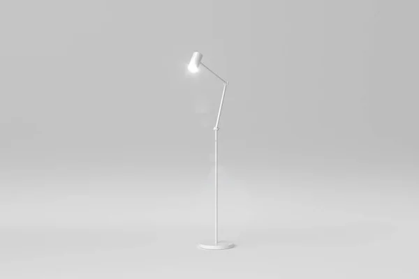 Lampada Moderna Lampada Scrivania Sfondo Bianco Concetto Minimale Rendering — Foto Stock