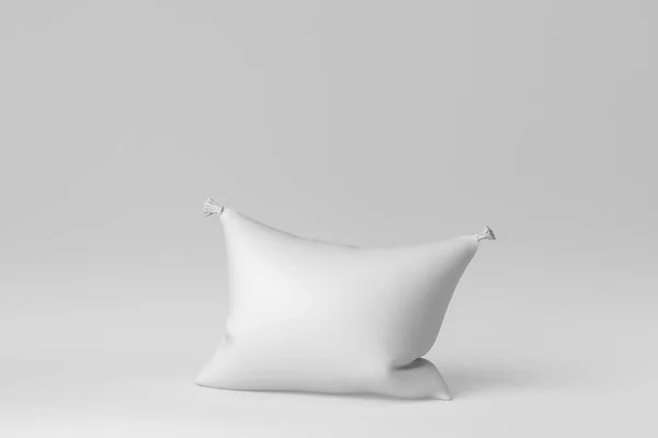 Blank Soft Pillow White Background Minimal Concept Render — Stock Photo, Image