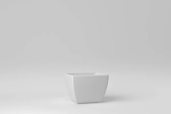 Pot Fleurs Sur Fond Blanc Concept Minimal Rendu — Photo
