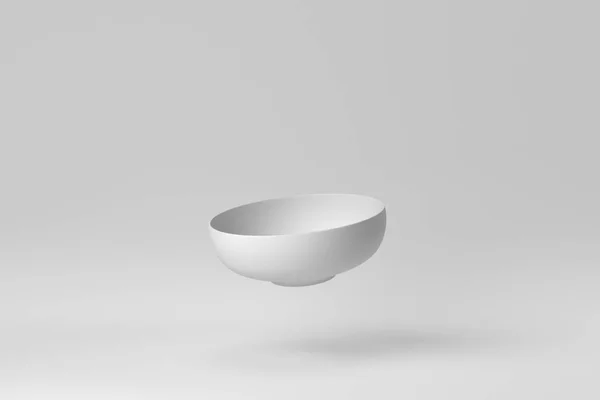 White Ceramics Bowl White Background Design Template Mock Render — Stock Photo, Image