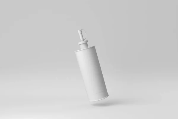 Butelka Sosem Białym Tle Szablon Projektu Makieta Renderowanie — Zdjęcie stockowe