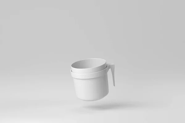 Xícara Café Fundo Branco Modelo Design Preparem Renderização — Fotografia de Stock