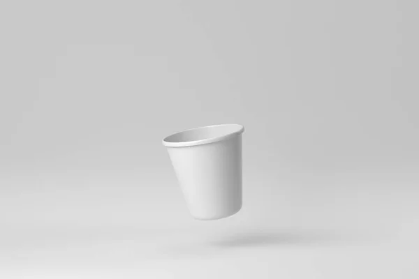 Kaffeetasse Aus Kunststoff Auf Weißem Hintergrund Design Template Mock Renderer — Stockfoto