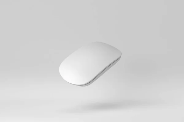 Moderní Počítačová Myš Bílém Pozadí Navrhnout Šablonu Posmívat Vykreslení — Stock fotografie