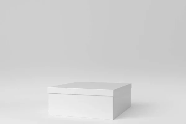 白色背景的包装盒 设计模板 3D渲染 — 图库照片